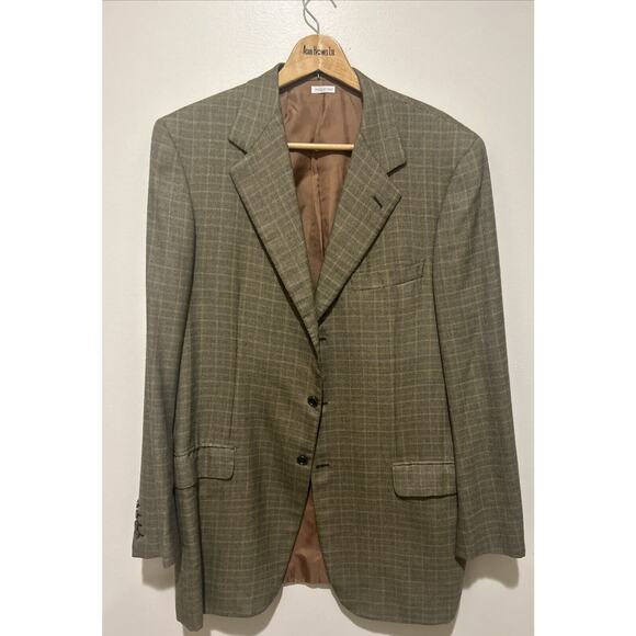 Brioni Neiman Marcus Men's Suit Jacket Blazer 42 Long Houndstooth